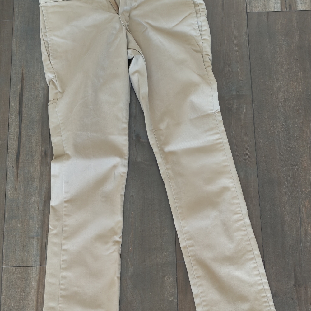 Dickies Skinny Straight Fit Khaki Pants 28x30 Men’s Workwear Casual Chino Beige